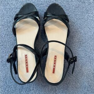 Prada Women's Black Strappy Sandals